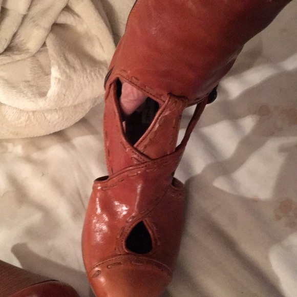 Chestnut Brown Leather Booties - Picture 7 of 8